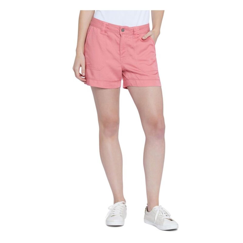 SEVEN7 Womens Coral Stretch Zippered Pocketed Utility Shorts 12